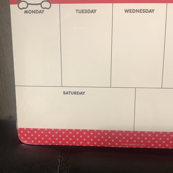 Sanrio Hello Kitty Red My Week 52 Sheet Weekly Calendar Desk Pad - Picture 6 of 9